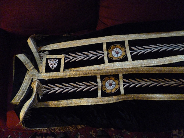 Antique cope restored.